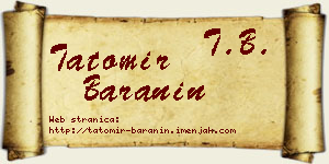 Tatomir Baranin vizit kartica